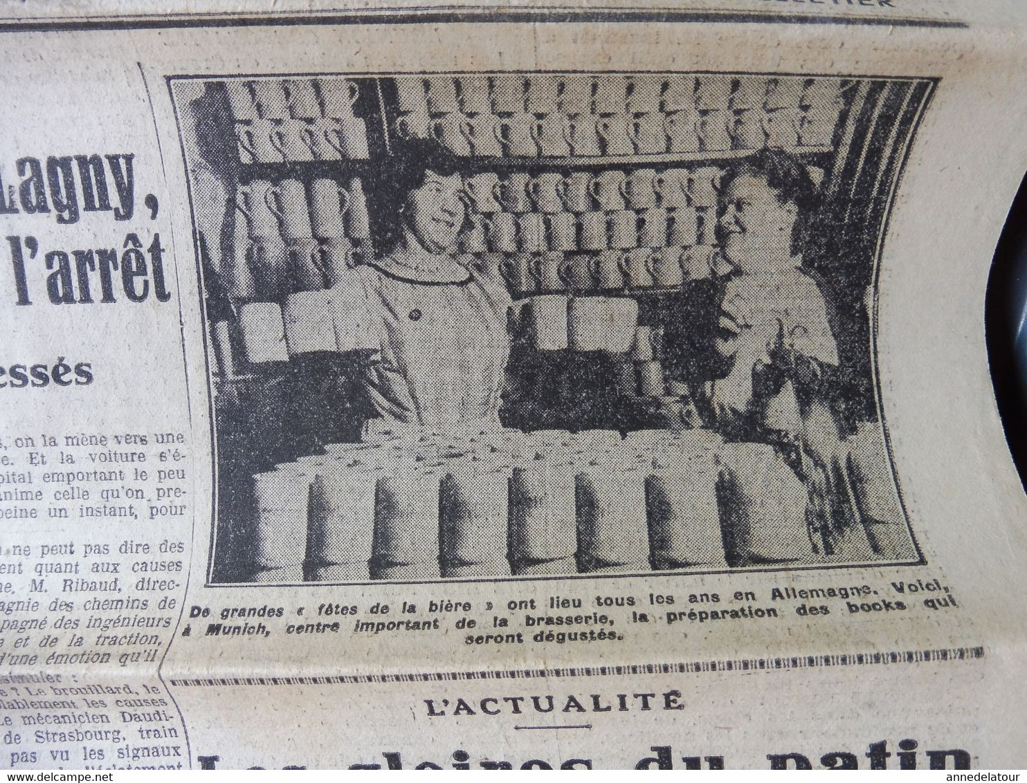 1933  LE PROGRES :Les Adorateurs Du Sang ; Fête De La Bière  à Munich ;Catastrophe De Lagny ; Manif De Poilus ; Etc - Allgemeine Literatur