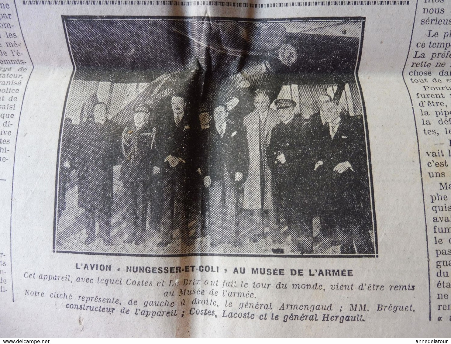 1932  LE PROGRES : L'avion "Nungesser-et-Coli ; La Crise Allemande  ; Etc - Informations Générales