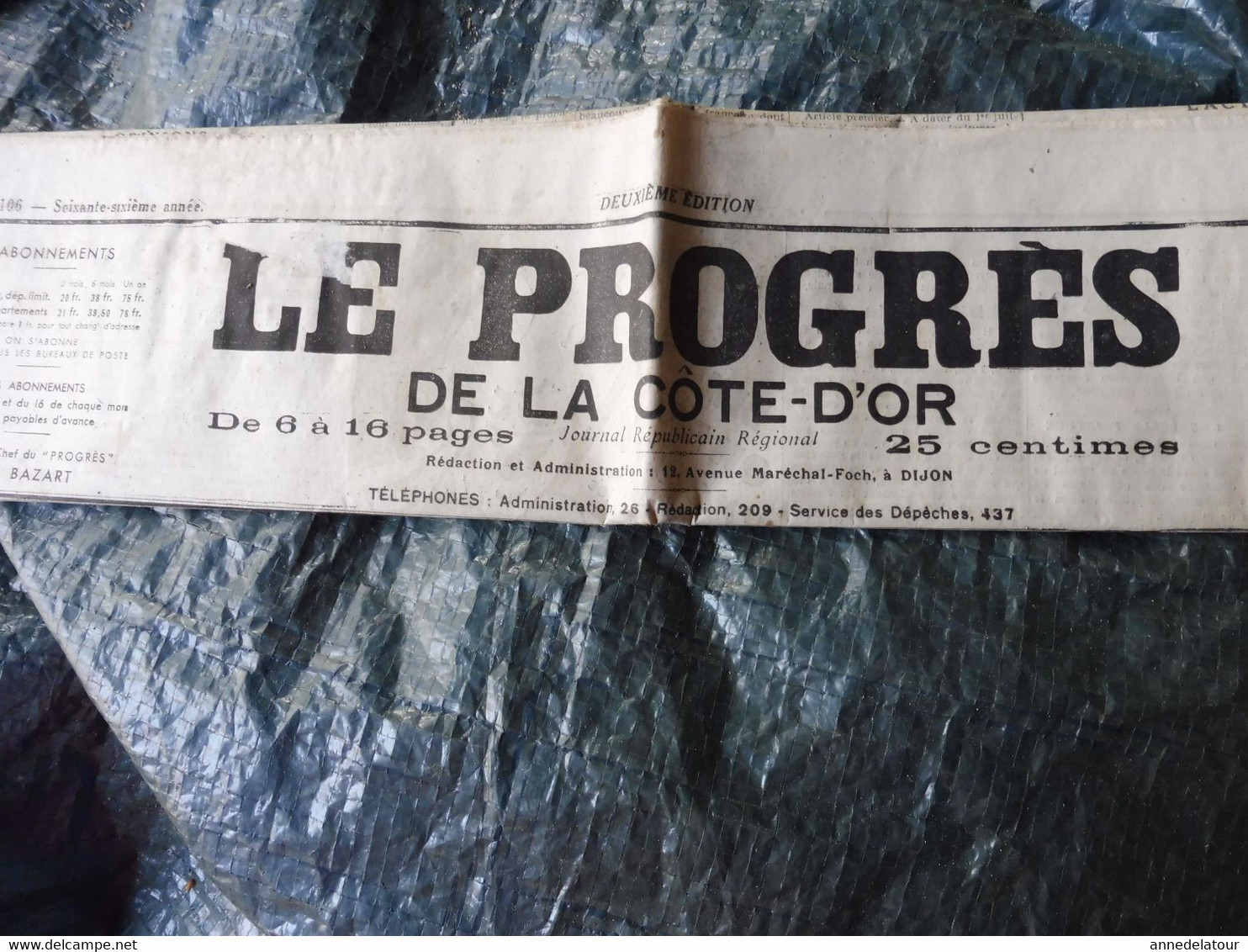 1934 LE PROGRES : La Mystérieuse Villa De Barbizon était Occupée Par Trotzky ; Guerre Aux Moustiques ;  Etc - Informations Générales