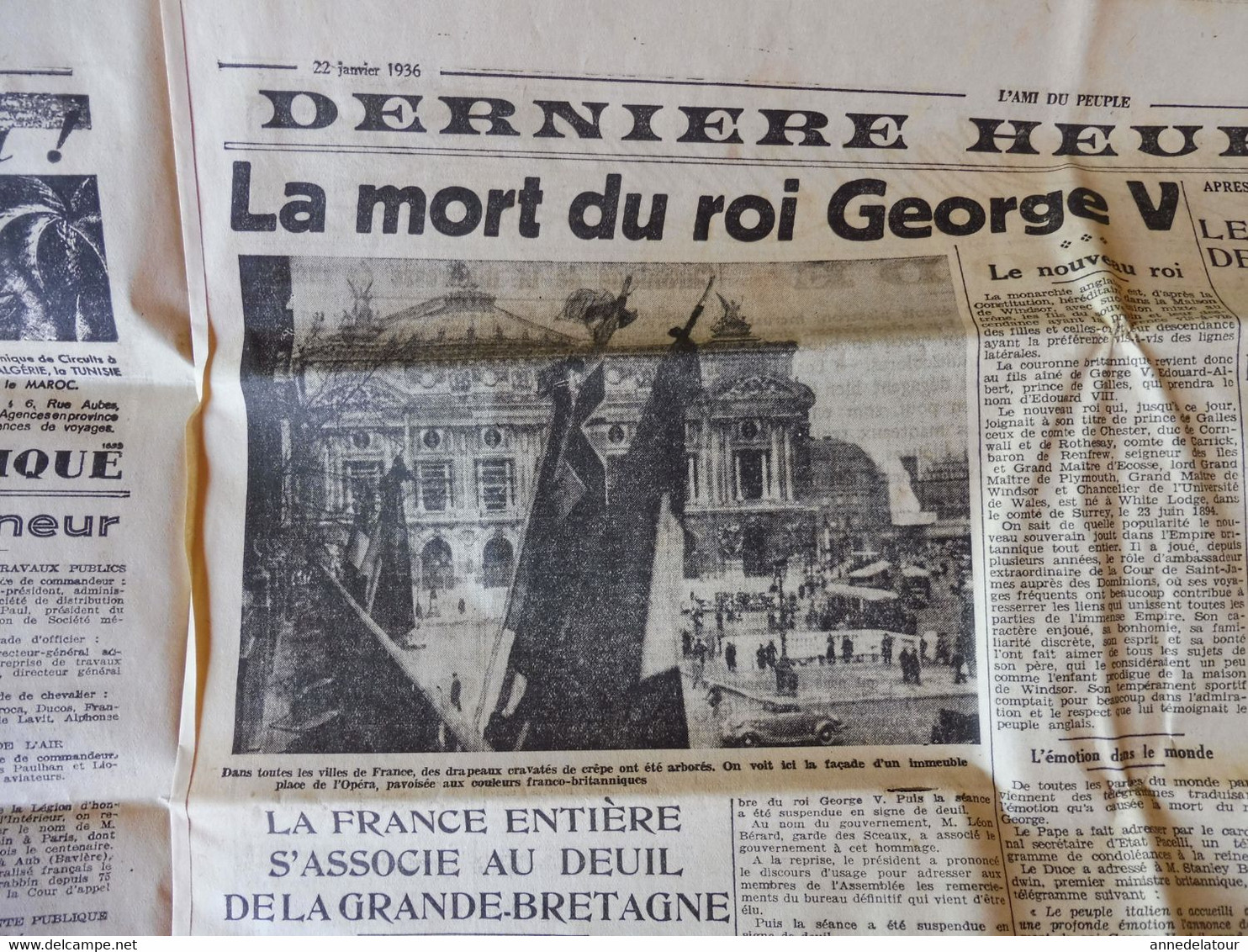 1936 LE PROGRES :  La Mort Du Roi GEORGE V ; La Vie Du Roi GEORGE V ; La Nation Britannique En Deuil  ; Etc - Testi Generali