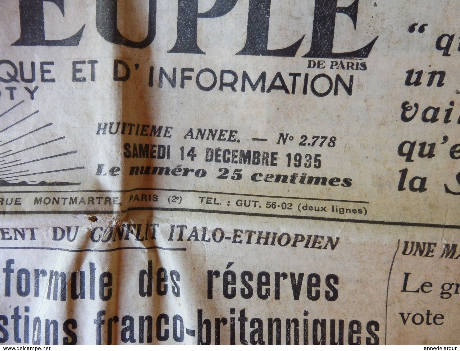 1935 L'AMI DU PEUPLE :  Guérir Avec La SYMPATHICOTHERAPIE , Médecine De Demain  ; Les Parasites Atmosphériques; Etc - Testi Generali