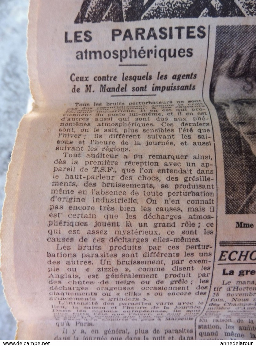 1935 L'AMI DU PEUPLE :  Guérir avec la SYMPATHICOTHERAPIE , médecine de demain  ; Les parasites atmosphériques; etc