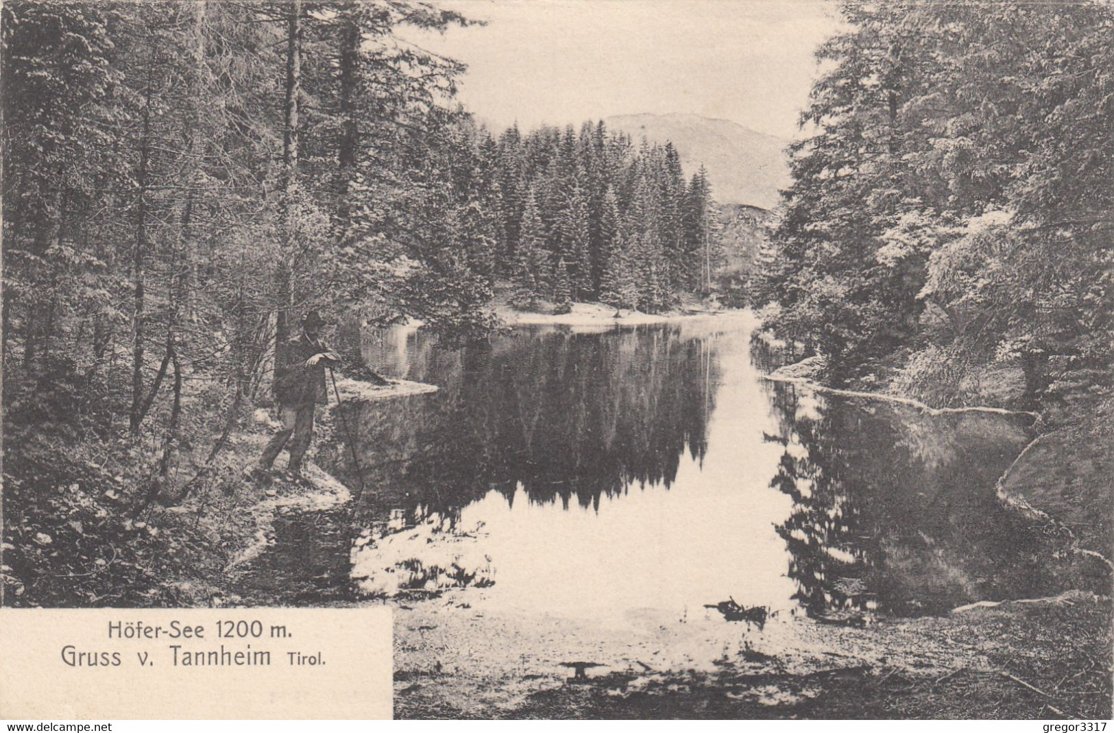 7755) GRUSS V. TANNHEIM - Tirol - HÖFER SEE - Tolle Alte AK Mit Mann Links Im Bild .- ALT ! 1904 - Tannheim