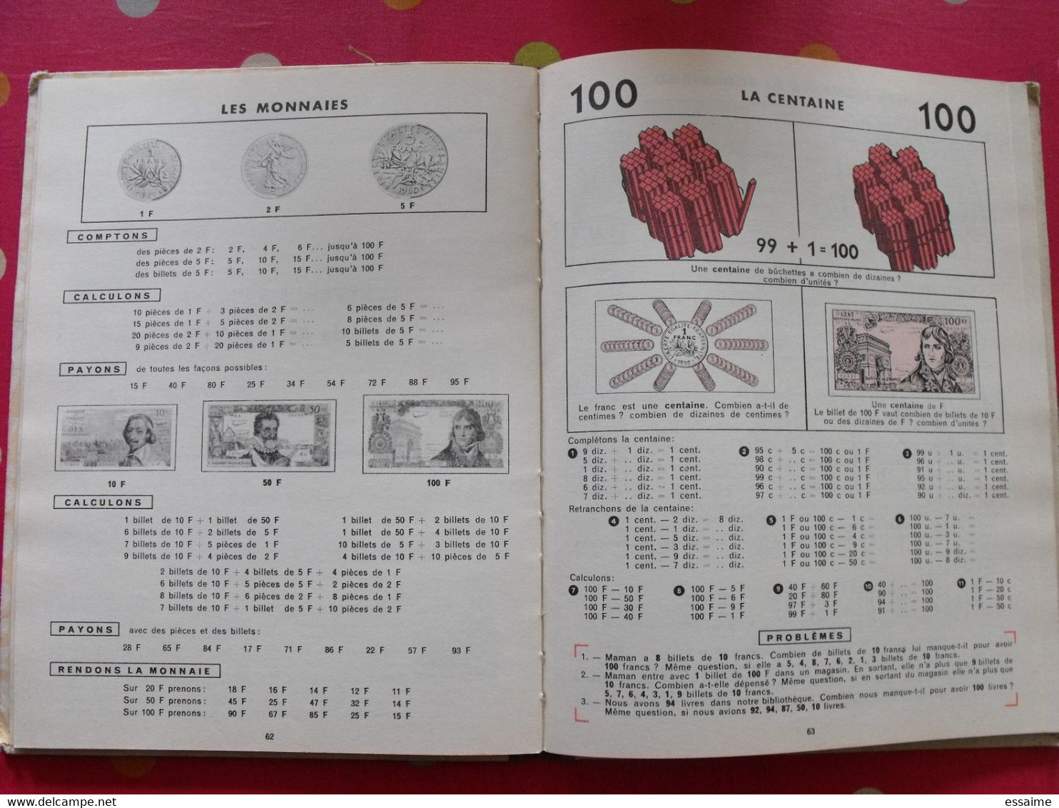 Par étapes De 100 à 100000. Morgenthaler Mathieu Huntzinger. Méthode De Calcul. Istra 1960. - 0-6 Ans