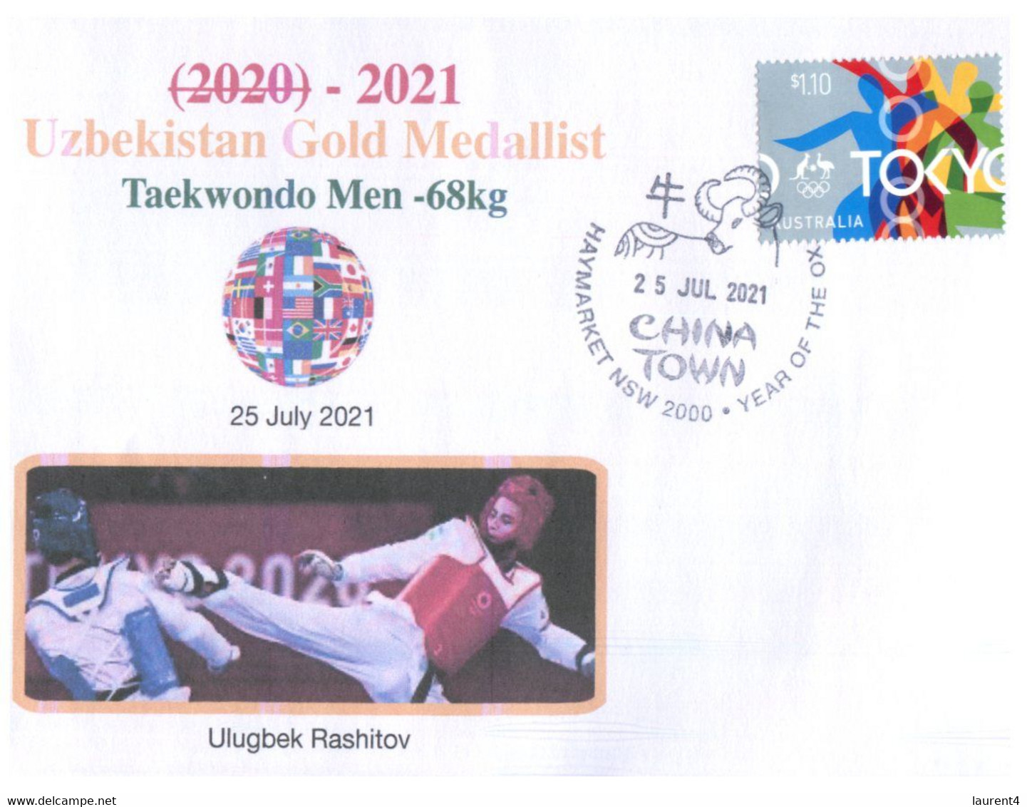 (V V 23 A) 2020 Tokyo Summer Olympic Games - Uzbekistan Gold Medal - 25-7-2021 - Taekwondo Men - Sommer 2020: Tokio