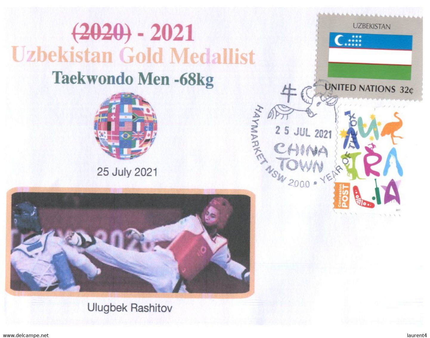 (V V 23 A) 2020 Tokyo Summer Olympic Games - Uzbekistan Gold Medal - 25-7-2021 - Taekwondo Men - Summer 2020: Tokyo