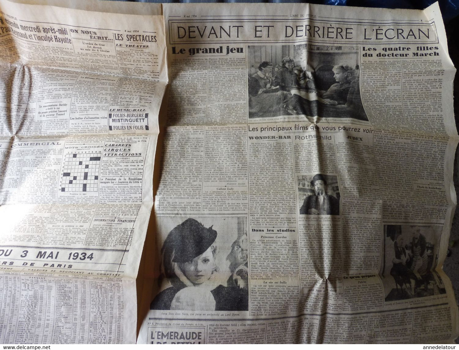 1934 L'AMI DU PEUPLE : Sainte-Anne-d'Auray aux 240000 bretons de la guerre ; Affaire Frogé ; La Petite-Roquette; etc