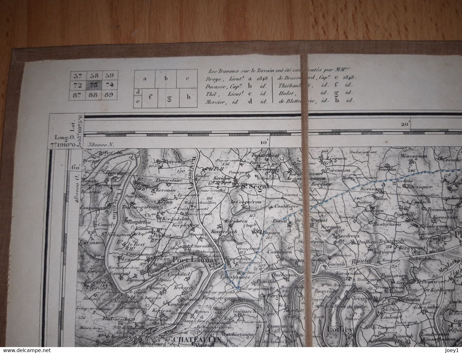 Carte D Etat Major Le Faouet De1856, Bon état - Topographische Kaarten