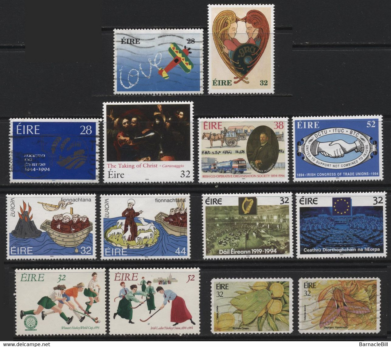 Ireland (35) 1994 Commemoratives. 14 Different Stamps. Mint & Used. Hinged. - Andere & Zonder Classificatie