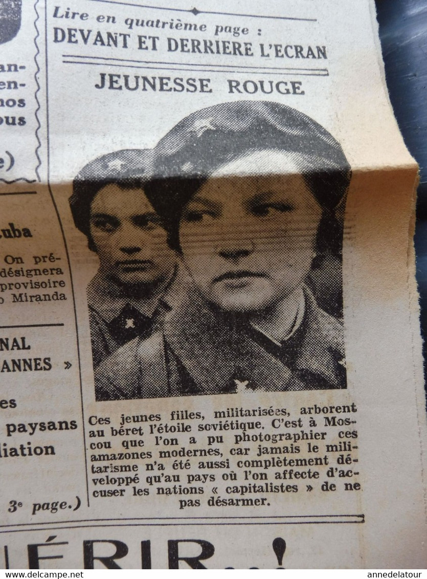 1935 L'AMI DU PEUPLE:  Jeunesse Rouge Féminine ; Dessin Chancel ; Croix De Feu à Mondeville ; Sympathicothérapie ; Etc - Algemene Informatie