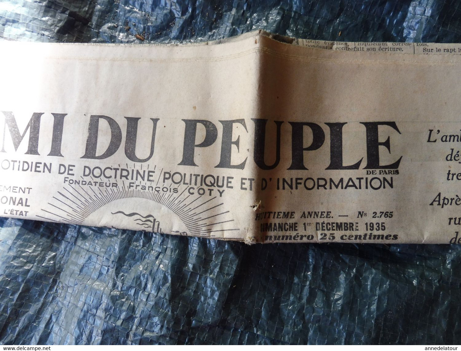 1935 L'AMI DU PEUPLE: Attelage De Lions ; Admiration Ardente Des Femmes Italiennes Pour Mussolini Et Les Sanctions ; Etc - Testi Generali