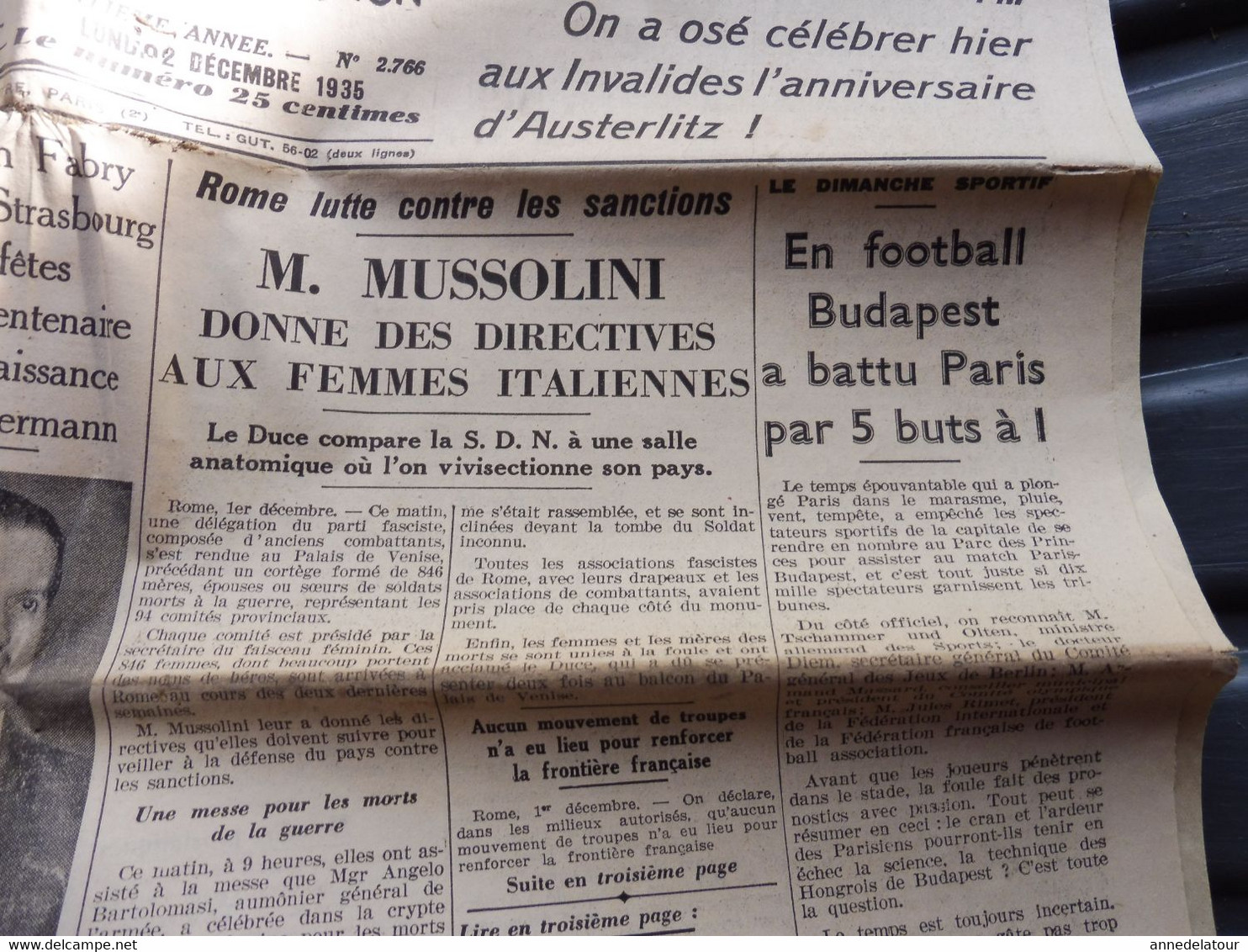 1935 L'AMI DU PEUPLE: Mussolini ; Mark Twain ; Dessin De Chancel ; Le Japon (Japan) Se Prépare à La Guerre ; Etc - Testi Generali