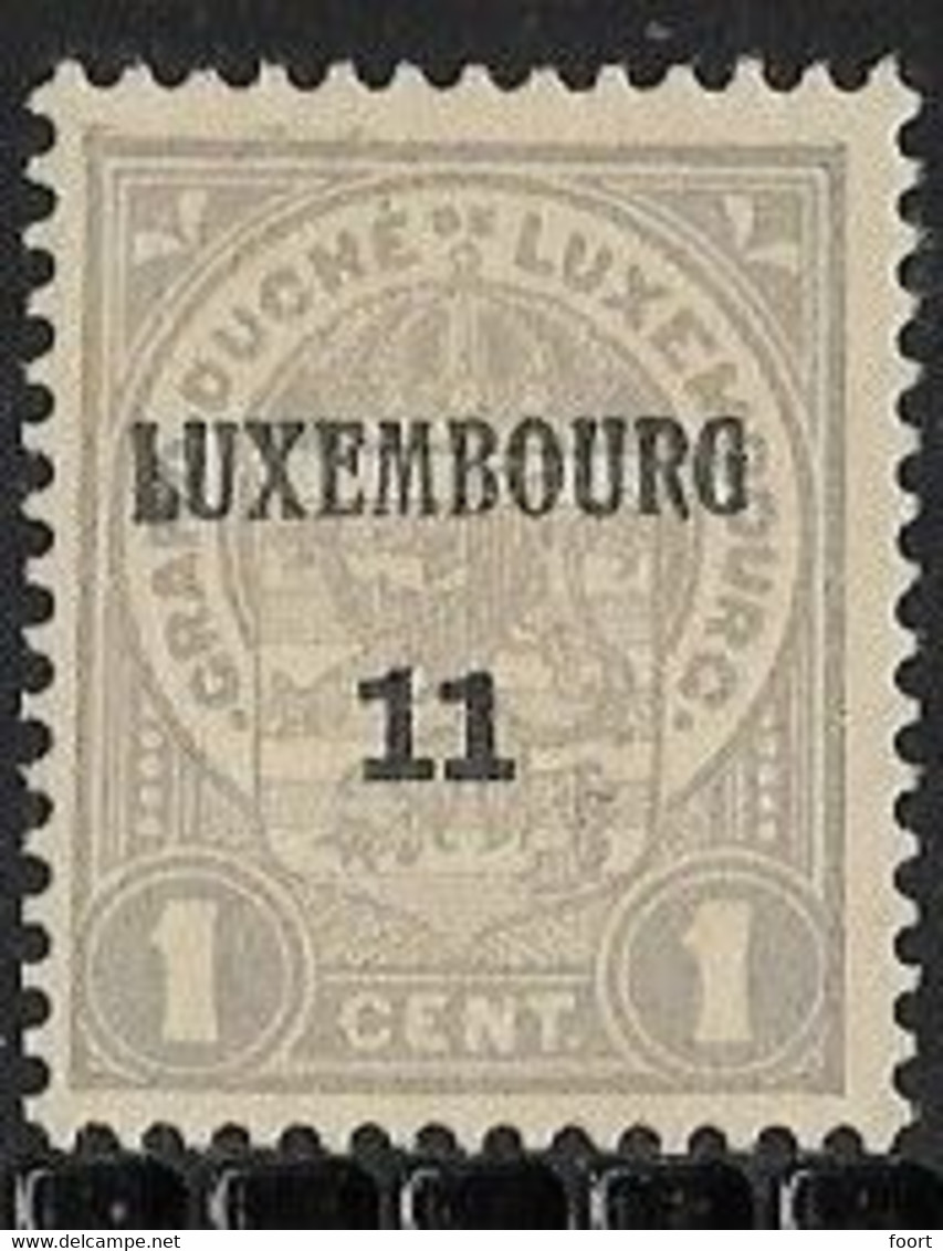 Luxembourg 1911 Prifix Nr. 73 - Vorausentwertungen