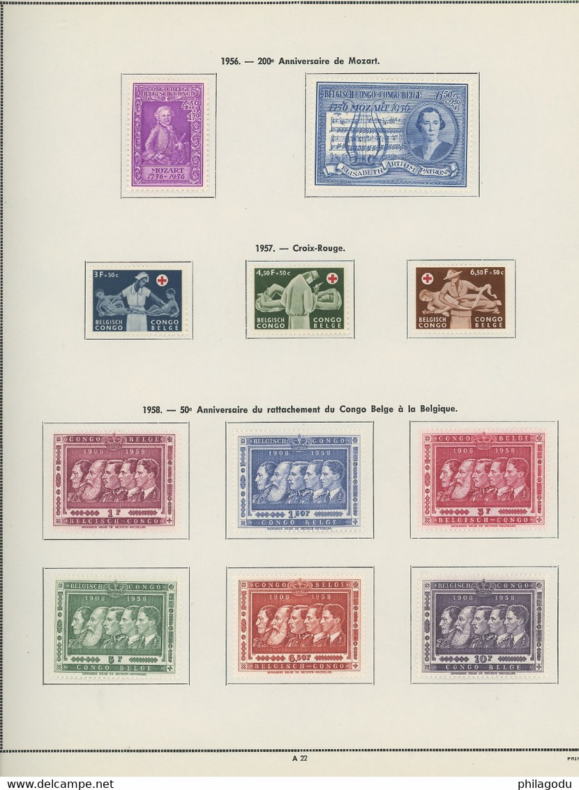 Belle collection quasi complète sur charnière + Ruanda Burundi. Après l'indépendance ce qu'il y a = cadeau