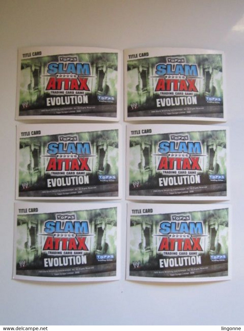 6 Cartes De Catch TOPPS SLAM ATTAX EVOLUTION Trading Card Game TITLE CARD - Trading-Karten