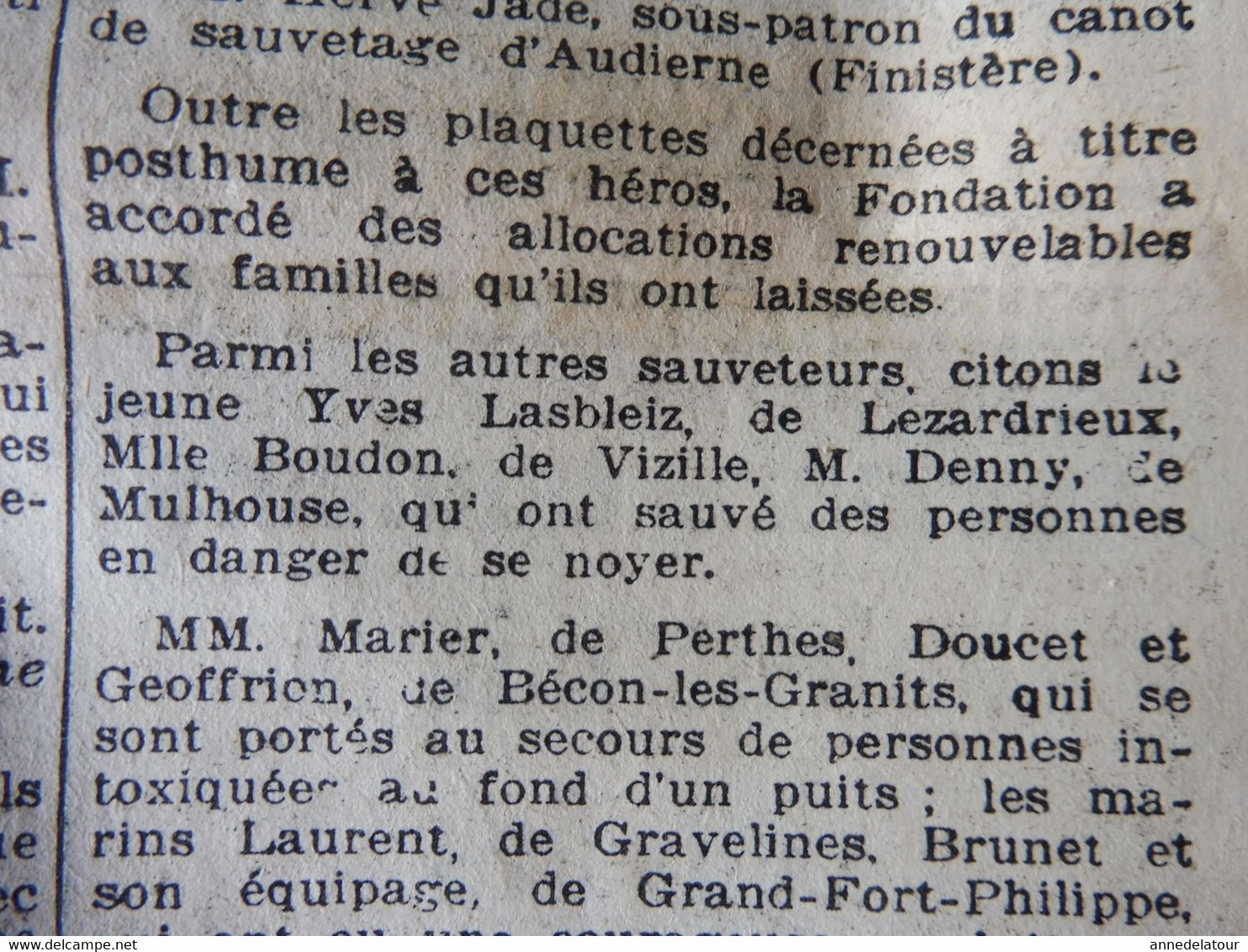 1935 L'AMI DU PEUPLE: Braves (Fargier, Barboux, Sudzinski, Hervé Jade,Yves Lableiz, Marier,Doucet Et Geoffrion, Etc ) - Testi Generali