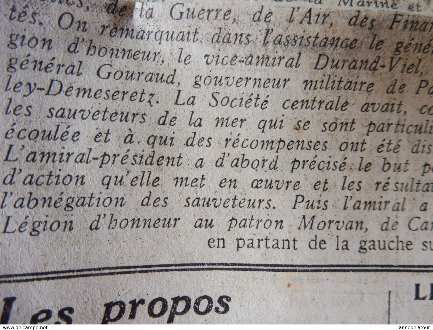 1934 L'AMI DU PEUPLE:  Les sauveteurs de la mer à l'honneur ;Manifestation hitlérienne ; IVe circuit auto-moto à Dieppe