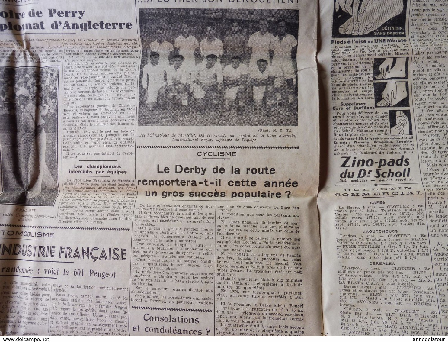 1934 L'AMI DU PEUPLE:  Les sauveteurs de la mer à l'honneur ;Manifestation hitlérienne ; IVe circuit auto-moto à Dieppe