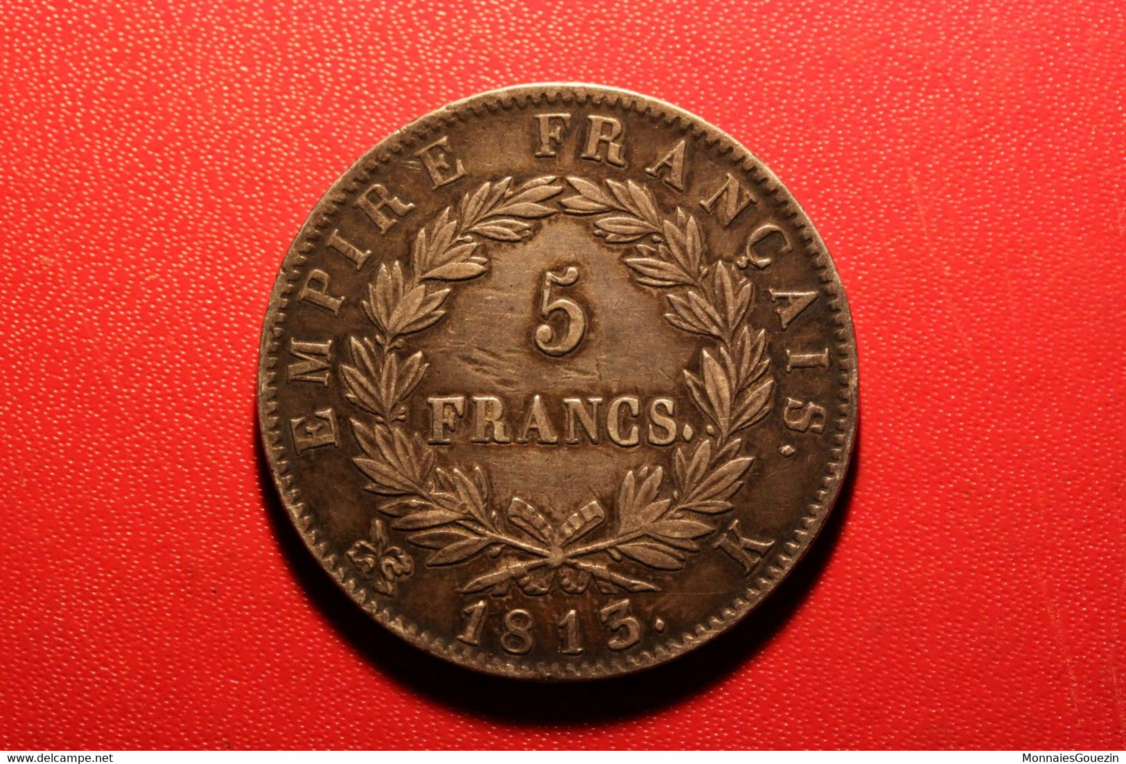 France - 5 Francs 1813 K Bordeaux Napoléon Ier - Variété 3 Sur 2 4624 - 5 Francs