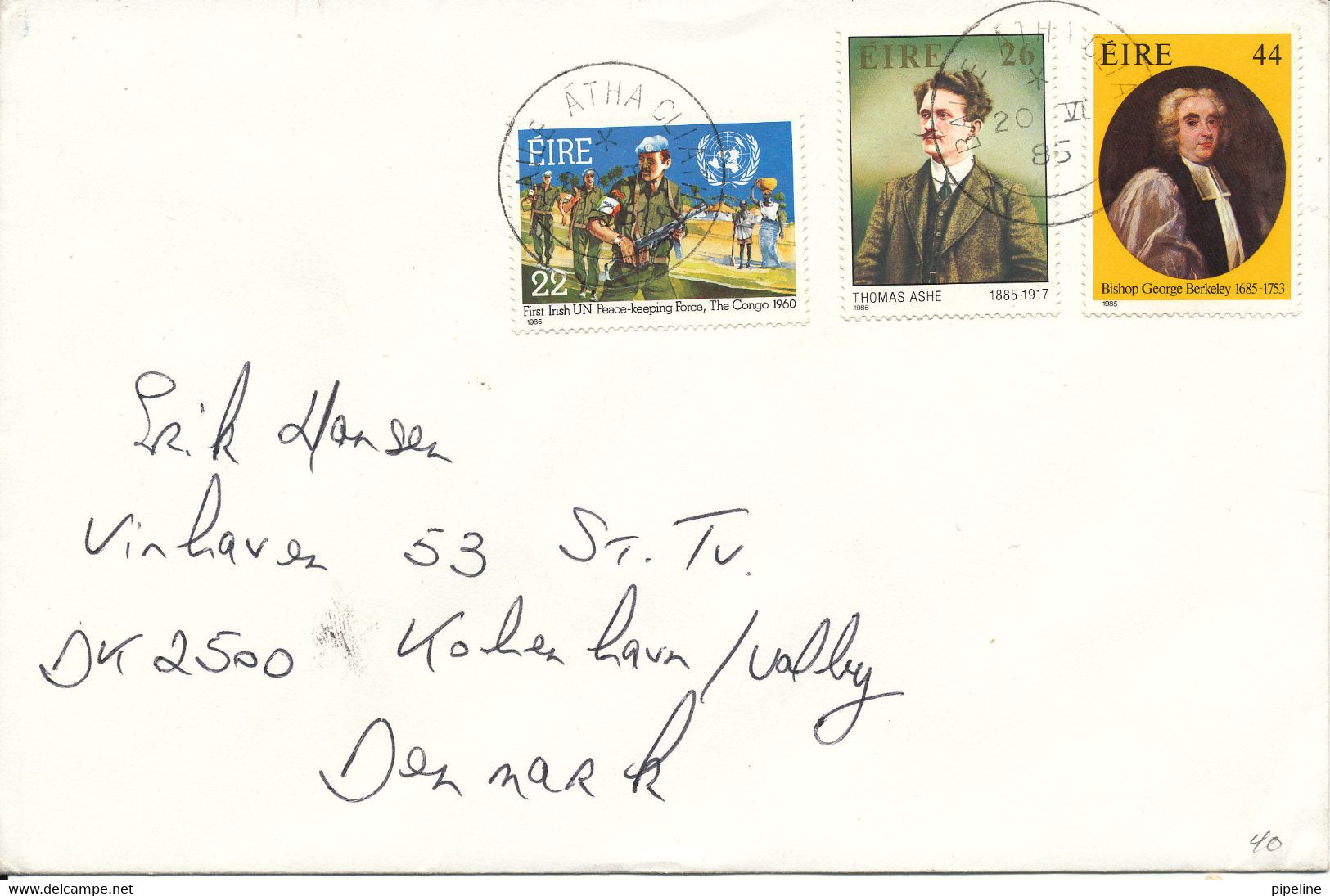 Ireland Cover Sent To Denmark 20-6-1985 - Covers & Documents