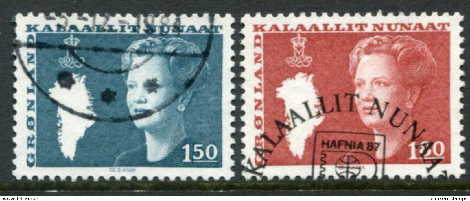 GREENLAND 1982 Queen Margarethe Definitive  Used.  Michel  134-35 - Oblitérés