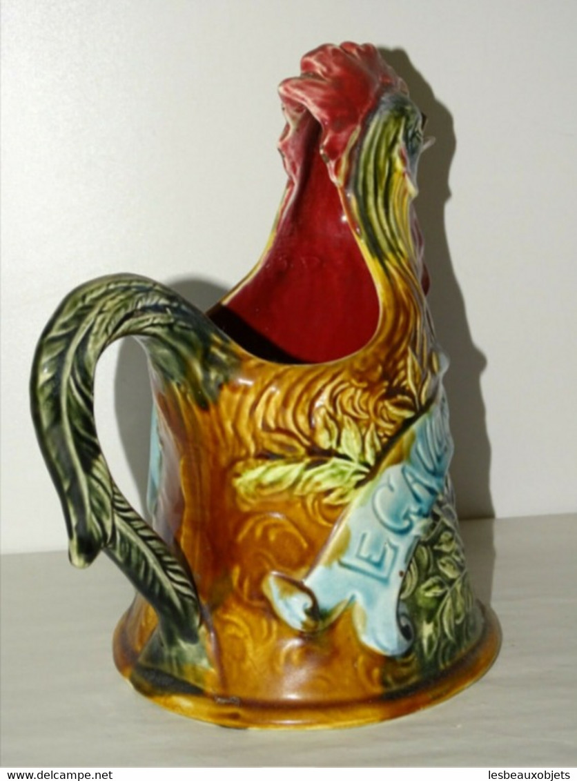 ANCIEN PICHET BARBOTINE ONNAING COQ LE GAULOIS CHANTE CLAIR POUR LA FRANCE Déco Collection Vitrine - Onnaing (FRA)