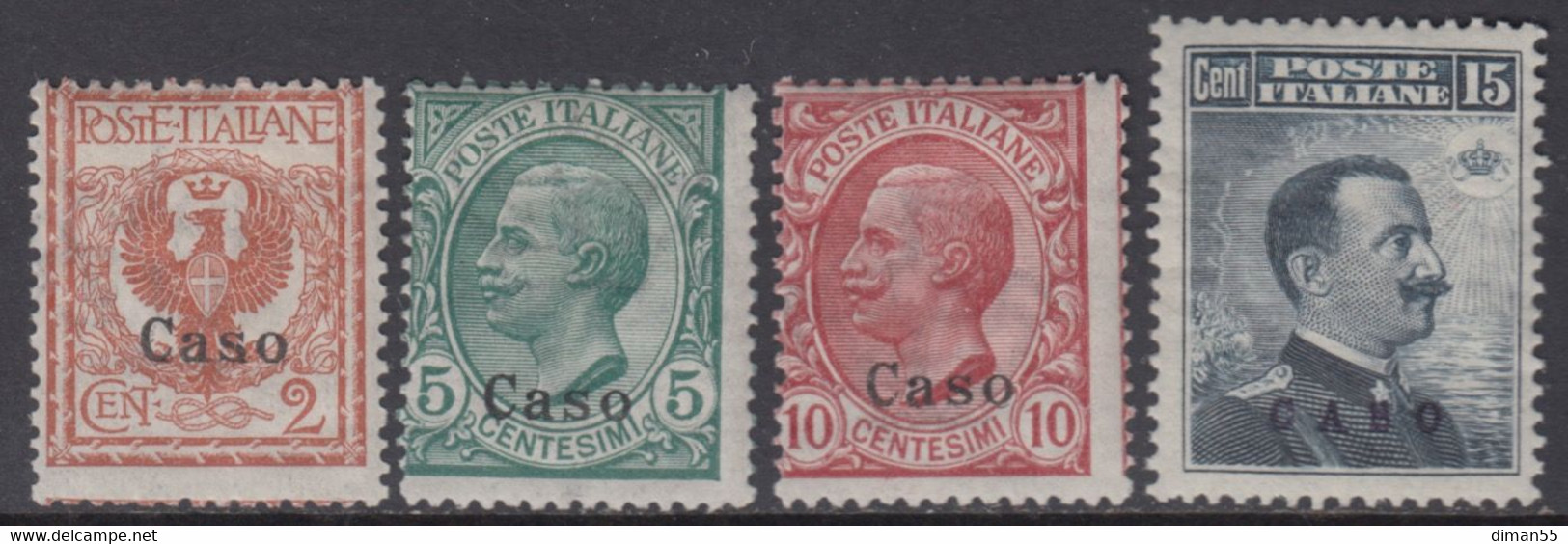 EGEO - CASO- Sassone N. 1-8 Cat. 140 Euro  Linguellati - MNH** - Aegean (Caso)