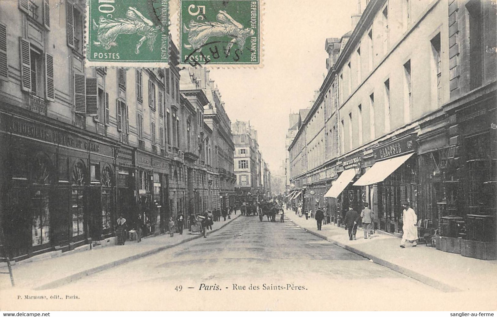 CPA 75 PARIS VIe PARIS RUE DES SAINTS PERES - Distrito: 06