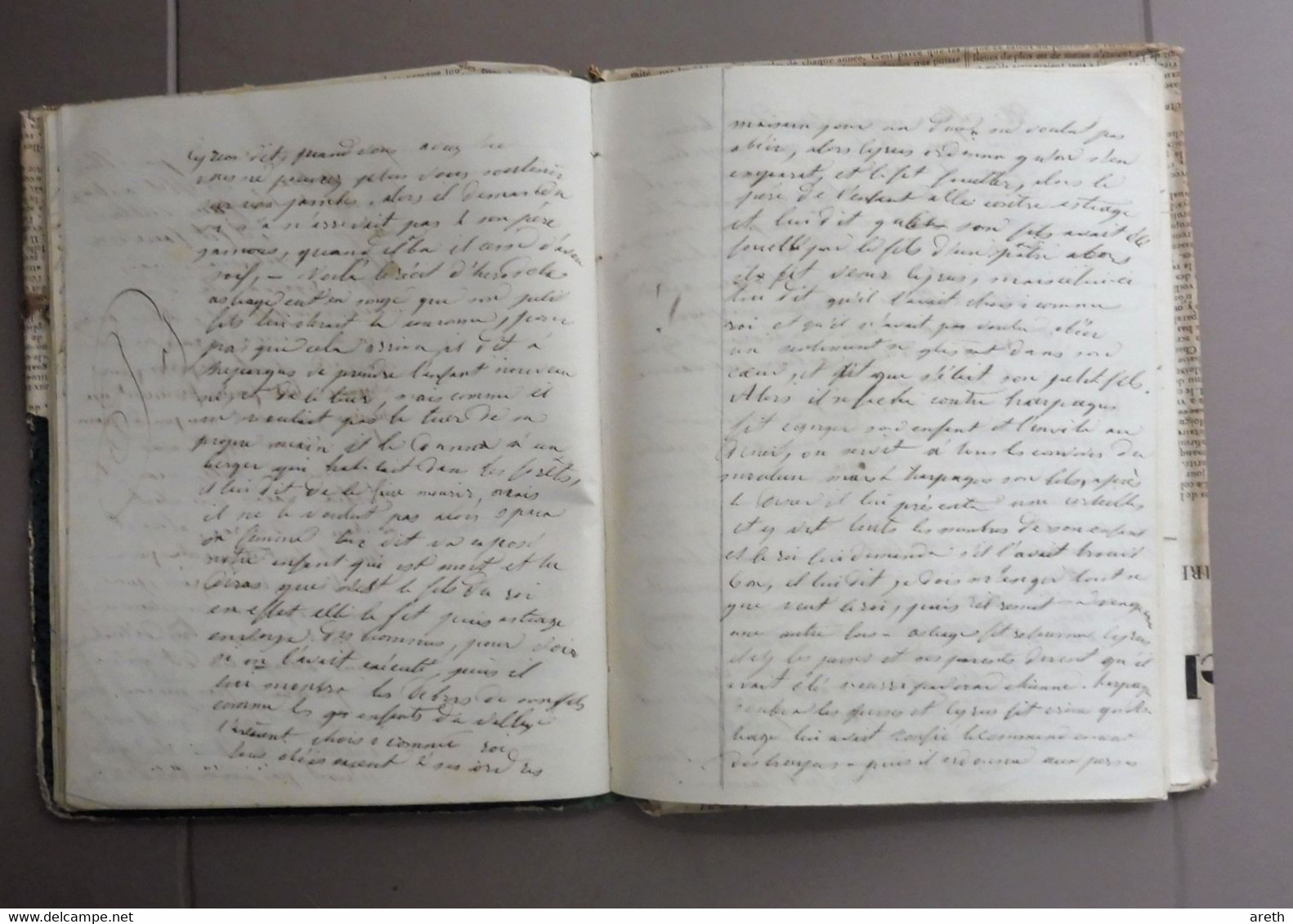 Cahier manuscrit 80 pages HISTOIRE GENERALE.......1830