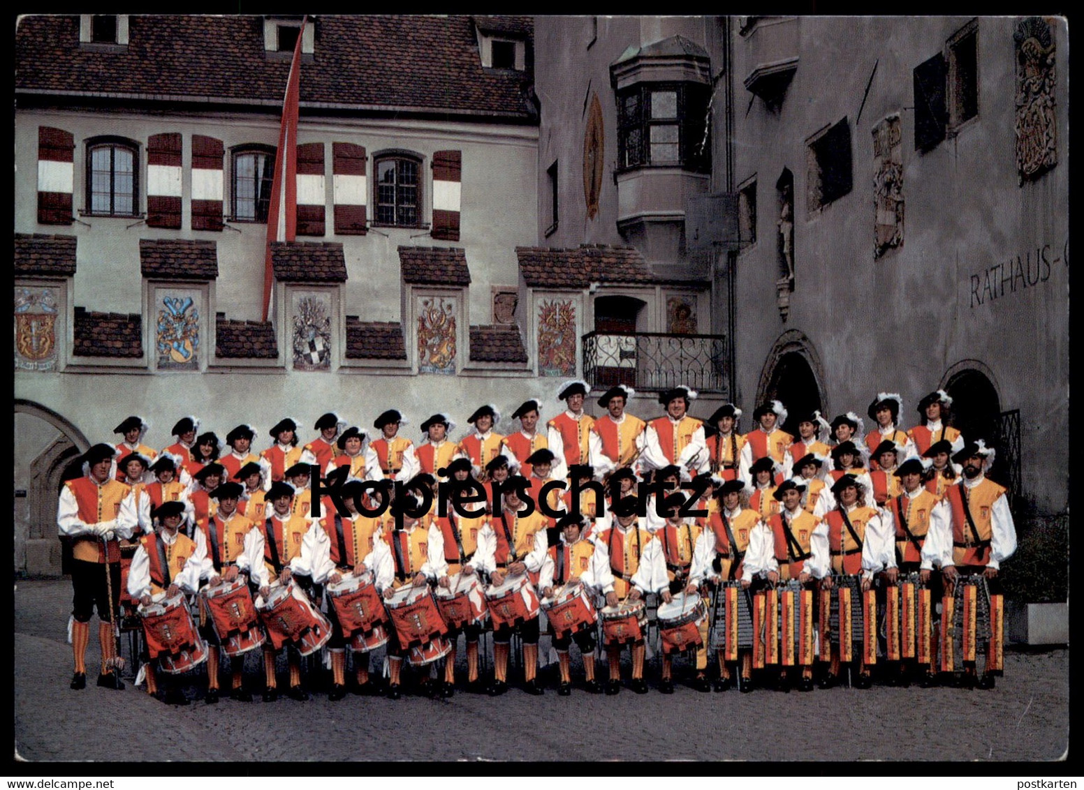 ÄLTERE POSTKARTE HALL IN TIROL LANDSKNECHTSZUG LANDSKNECHT TRACHT TRADITION Traditional Austria Postcard Ansichtskarte - Hall In Tirol