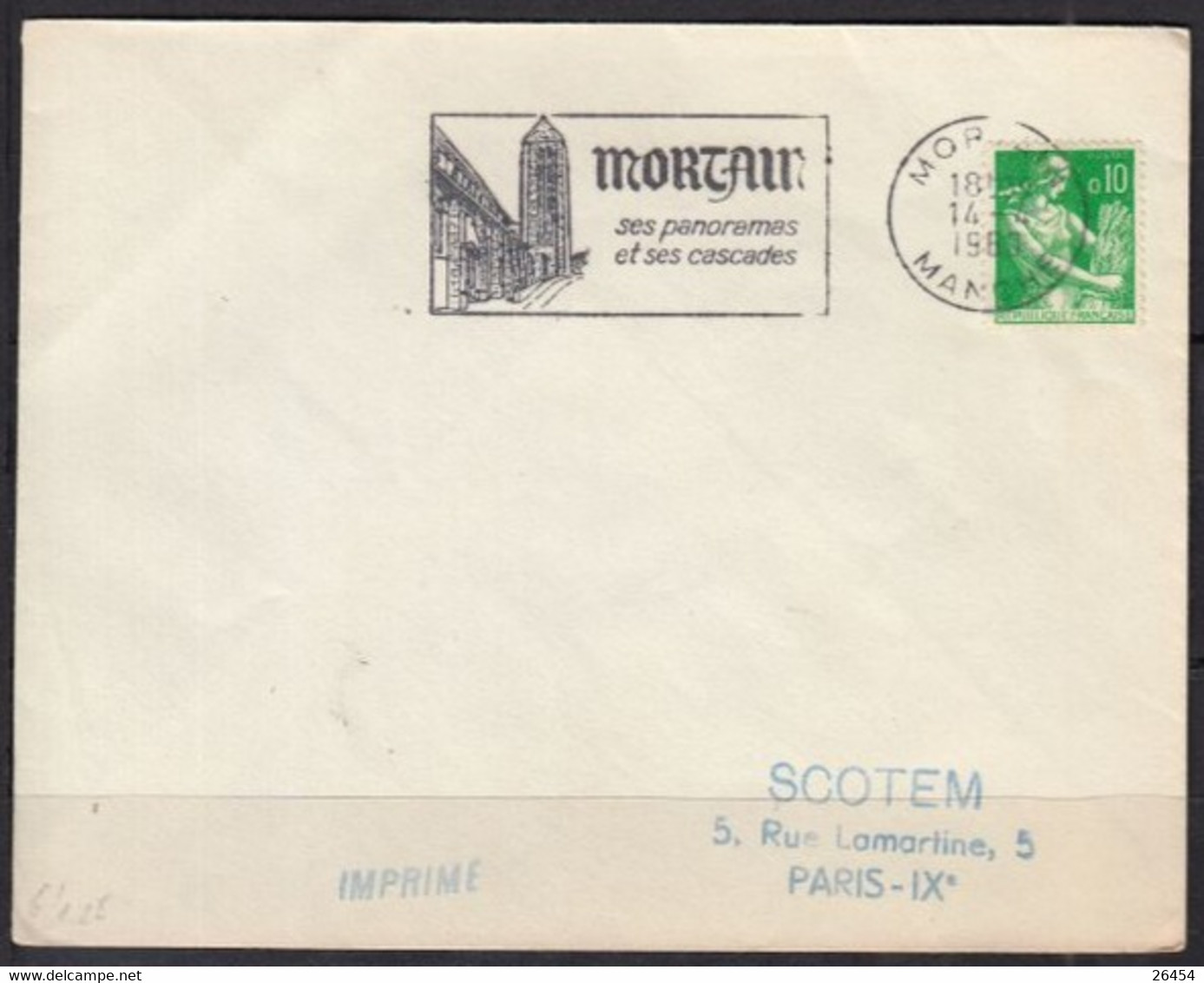 LOUDEAC-MORTAIN-LA ROCHELLE   Lot De 3  Moissonneuses 10c Vert Et 10f   Sur Enveloppes + Flammes Sécap  De 1959-60-62 - 1957-1959 Reaper