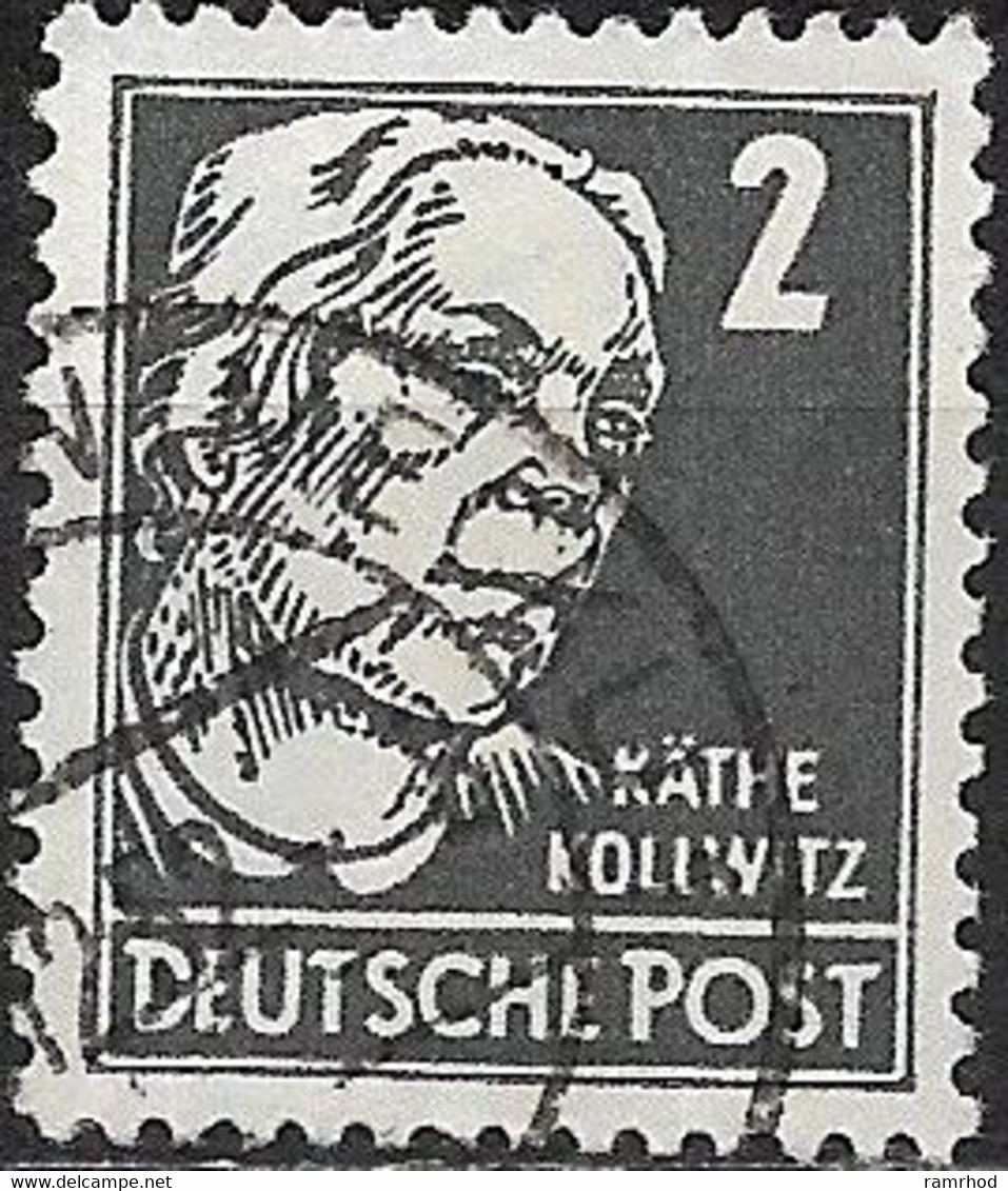 GERMANY 1948 Politicians, Artists And Scientists - 2pf - Kathe Kollwitz FU - Oblitérés