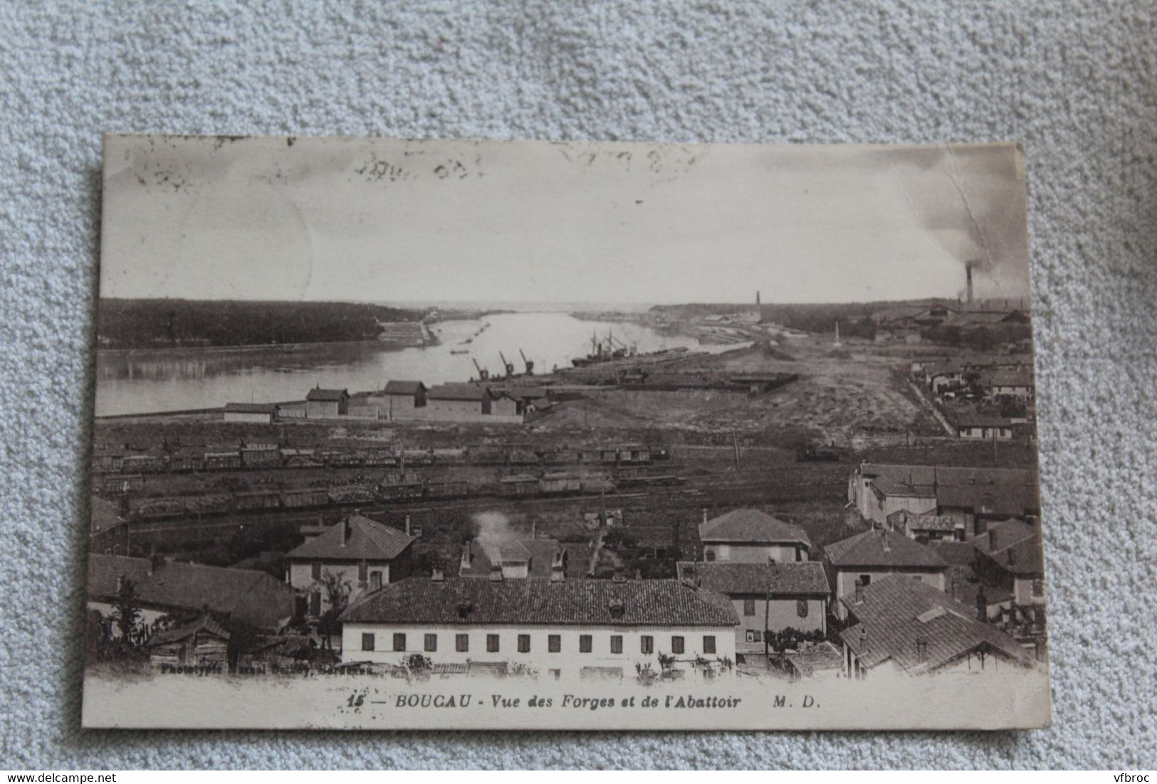 Cpa 1923, Boucau, Vue Des Forges Et De L'abattoir, Pyrénées Atlantiques 64 - Boucau