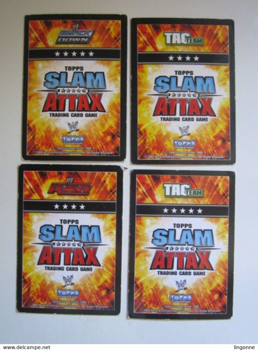 4 Carte De Catch TOPPS SLAM ATTAX Trading Card Game CHAMPION - FINISHING MOVE - Trading Cards