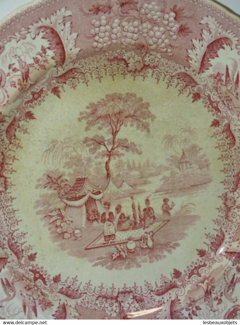 BELLE ASSIETTE CERAMIQUE ANCIENNE J VIEILLARD JOHNSTON & Cie PORCELAINE ANGLAISE - Bordeaux (FRA)