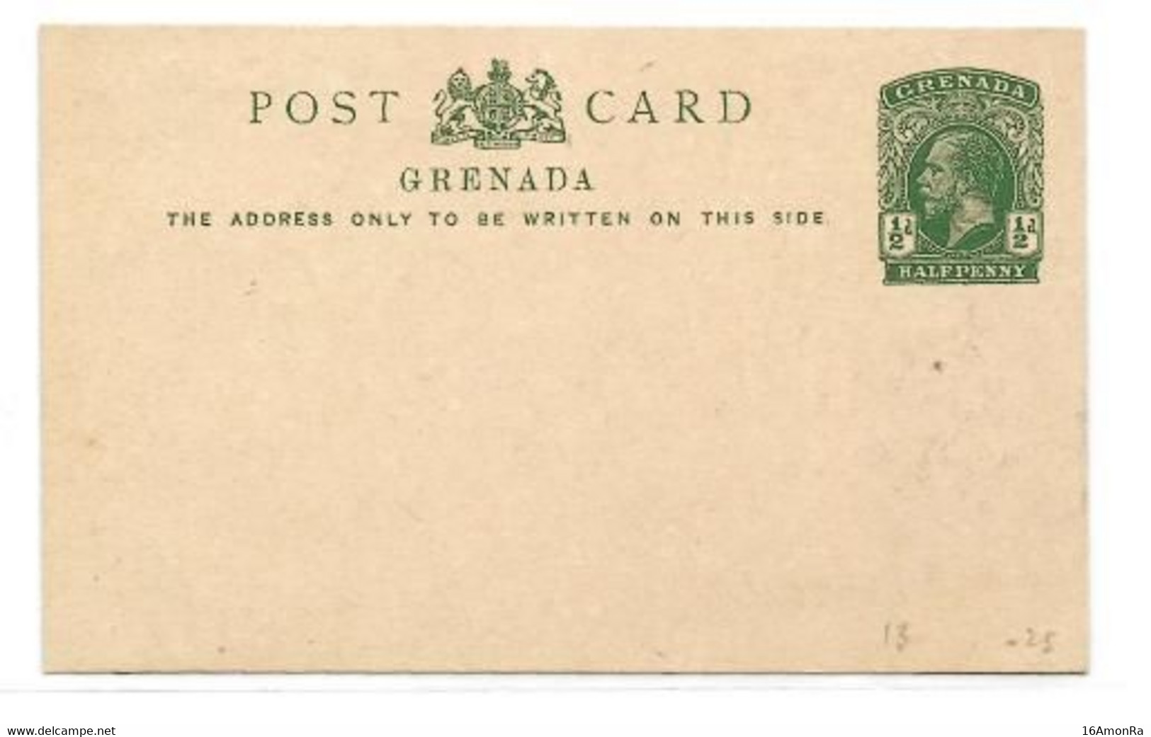 GRENADA E.P. Carte Postal Stationery Card 1½d. Green, Mint - Very Fresh.   Belle Fraîcheur.   TB - W1083 - Grenada (...-1974)