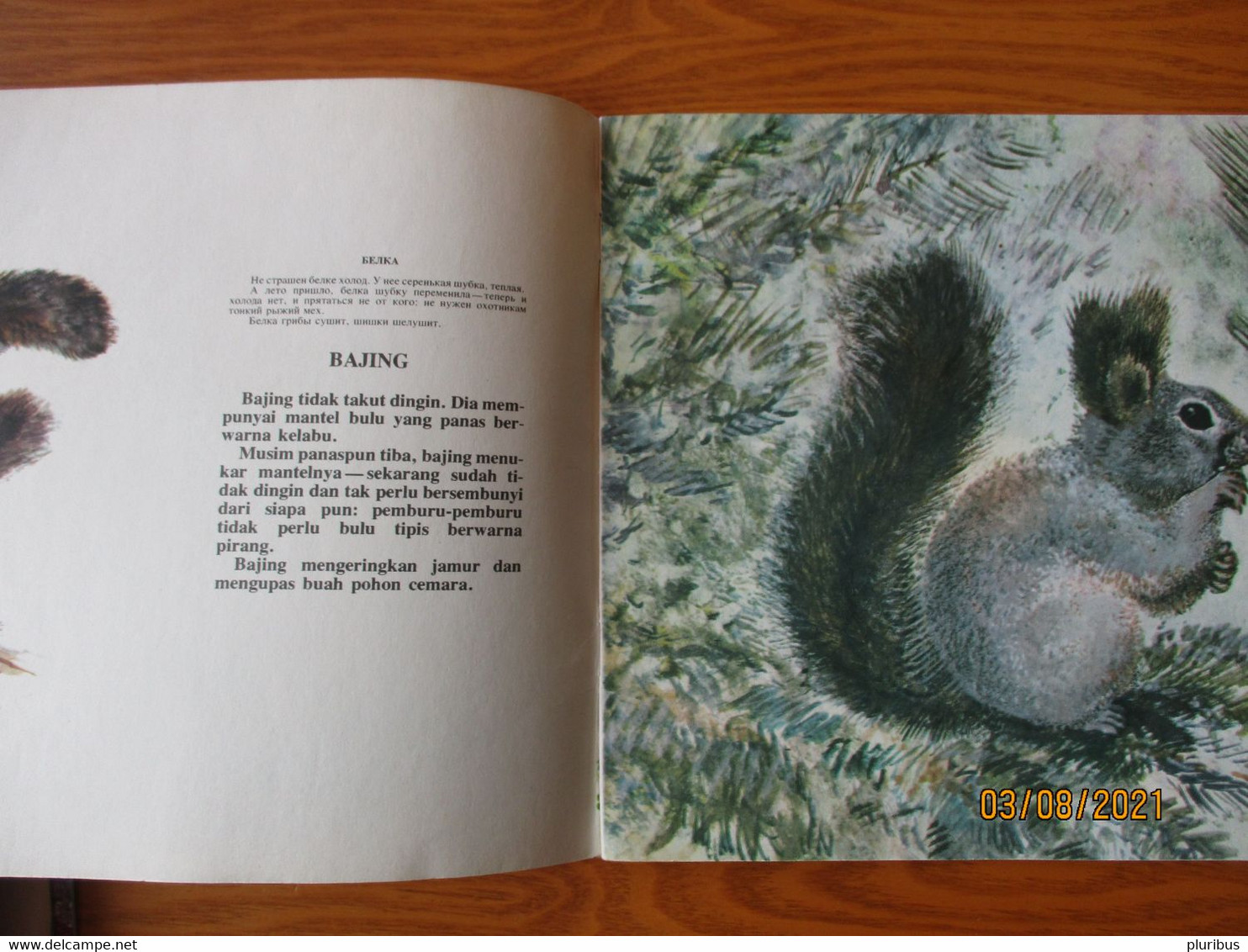 RARE! RUSSIA USSR INDONESIA ELEPHANT TIGER LION CAMEL BEAR WOLF CHILDRENS BOOK 1976  ,0 - Junior