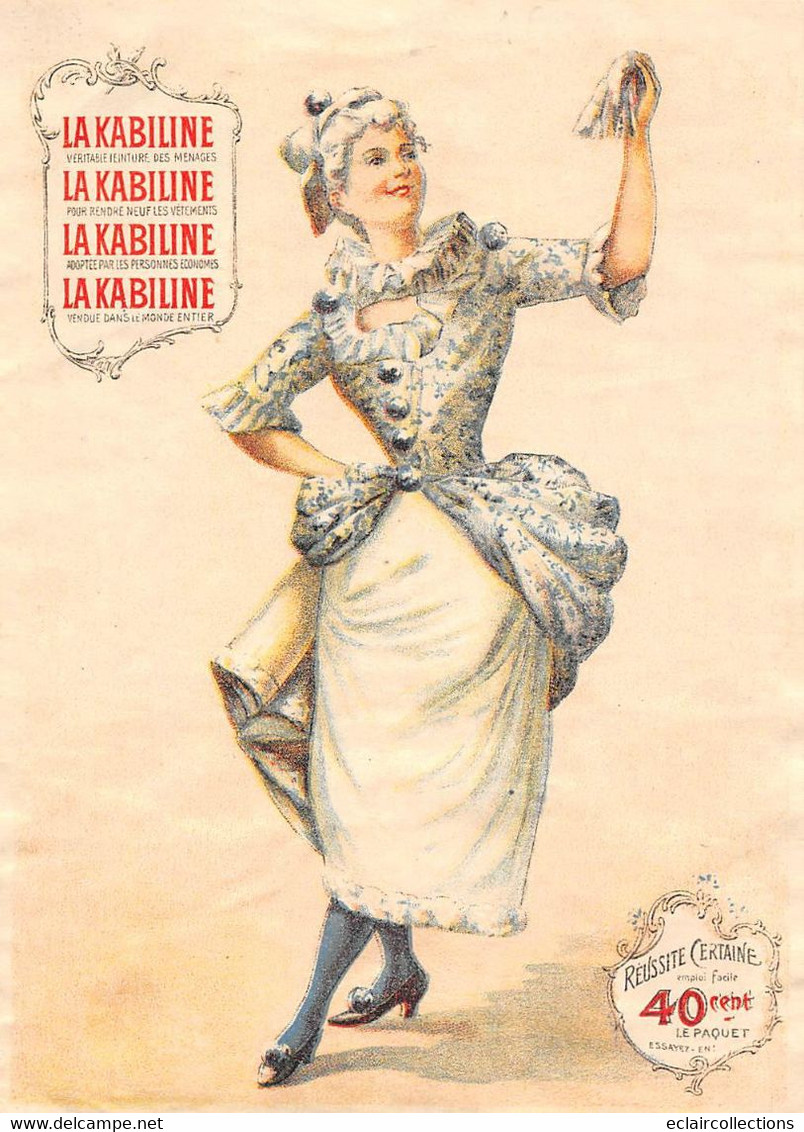 Image; 18x13cm    Publicité: La Kabiline  Teinture Pour Tissus.      (voir Scan) - Andere & Zonder Classificatie