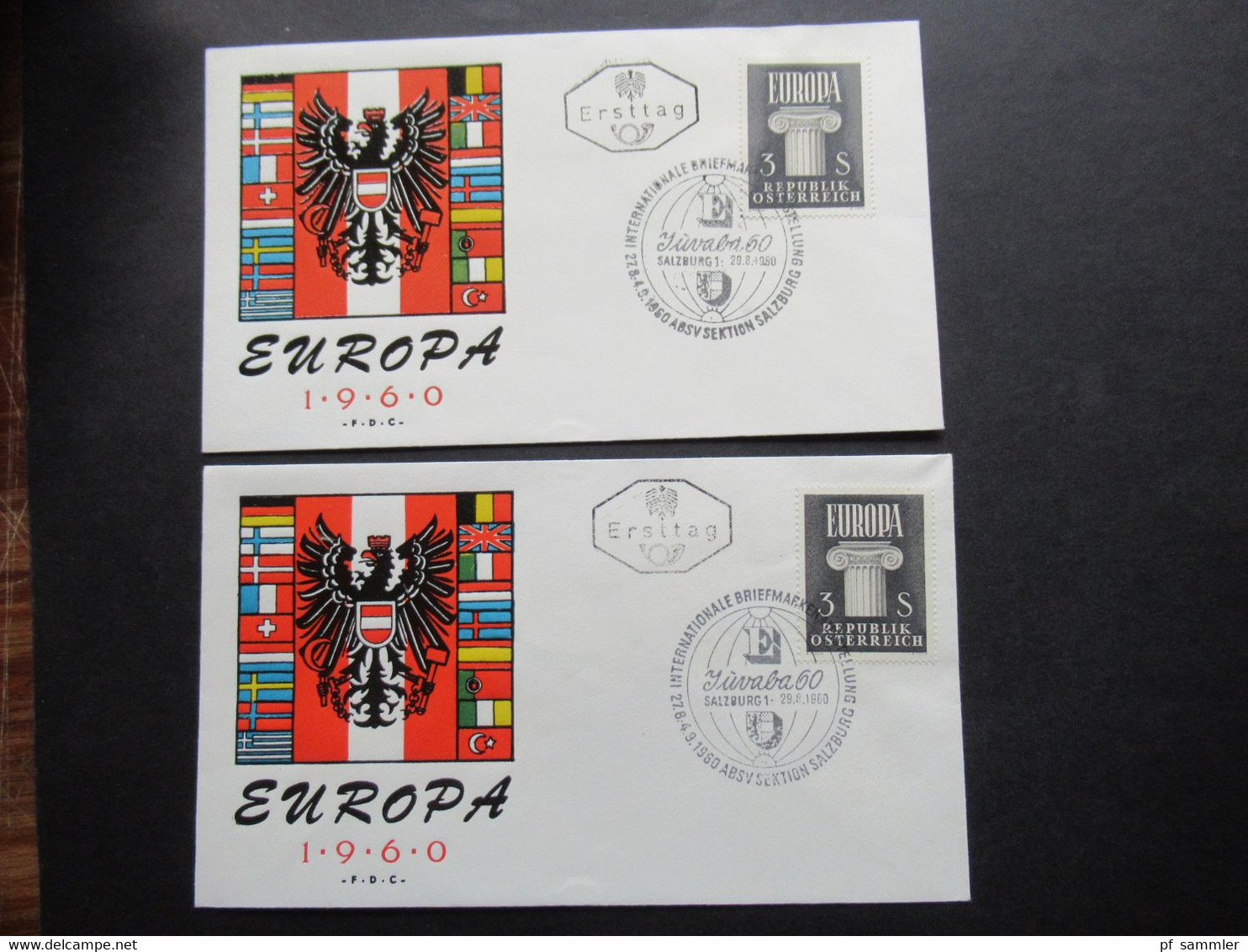 Österreich 1948 - 1960 FDC / Sonderstempel / Sonderbelege teils 4er Blocks und Randstücke hoher Katalogwert!! 84 Belege