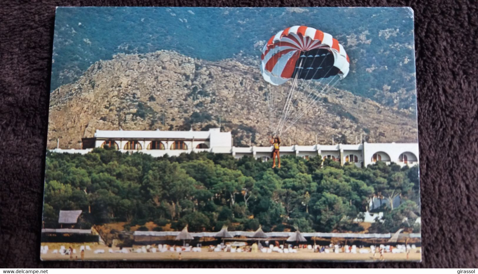 CPM PARACHUTE PARACHUTISME ASCENSIONNEL FORTE HOTEL VILLAGE HOTEL CASTELLO MARGHERITA DI PULA - Parachutisme