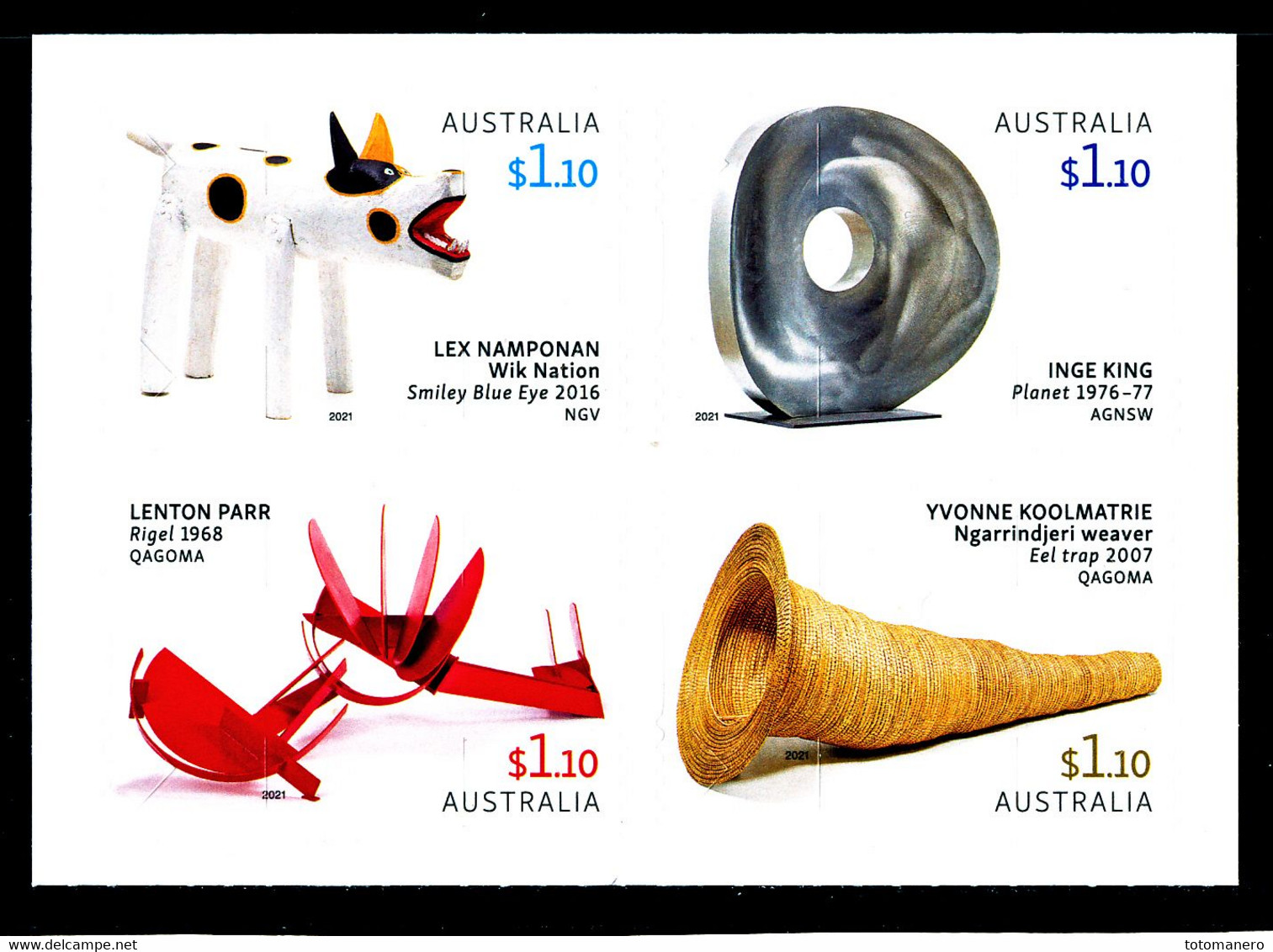 AUSTRALIA 2021 - Australian Contemporary Sculpture Self-Adhesive Stamps** - Ungebraucht