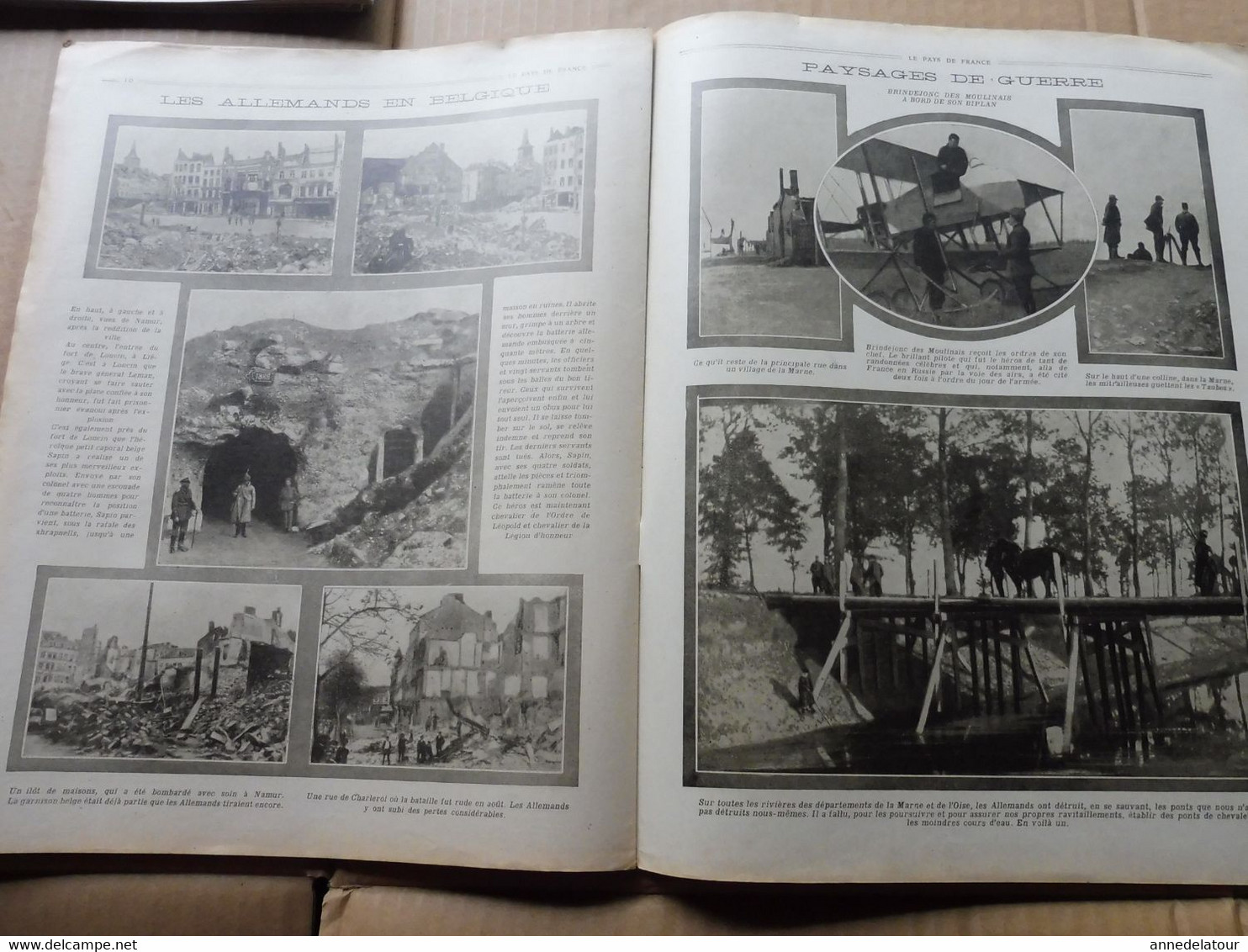 1914 LPDF:Soldats belges, Notre canon75, Dannemarie, Pervyse, Nieuport, Thielt, Heiltz-le-Maurupt, Namur, Charleroi, etc