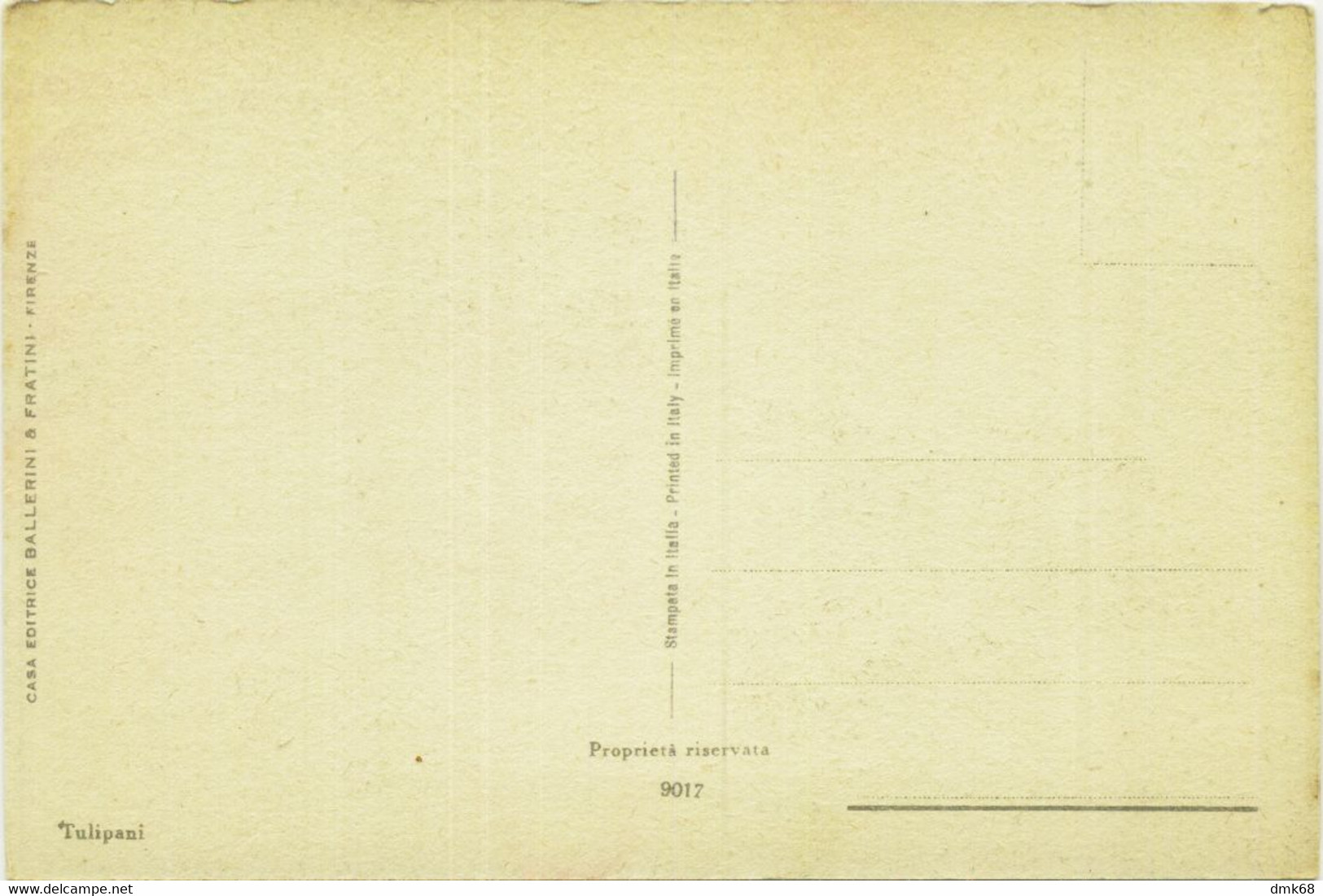 CHIOSTRI SIGNED 1920s/30s POSTCARD - TULIPANI -  EDIT BALLERINI & FRATINI - N. 9017 (1767) - Chiostri, Carlo