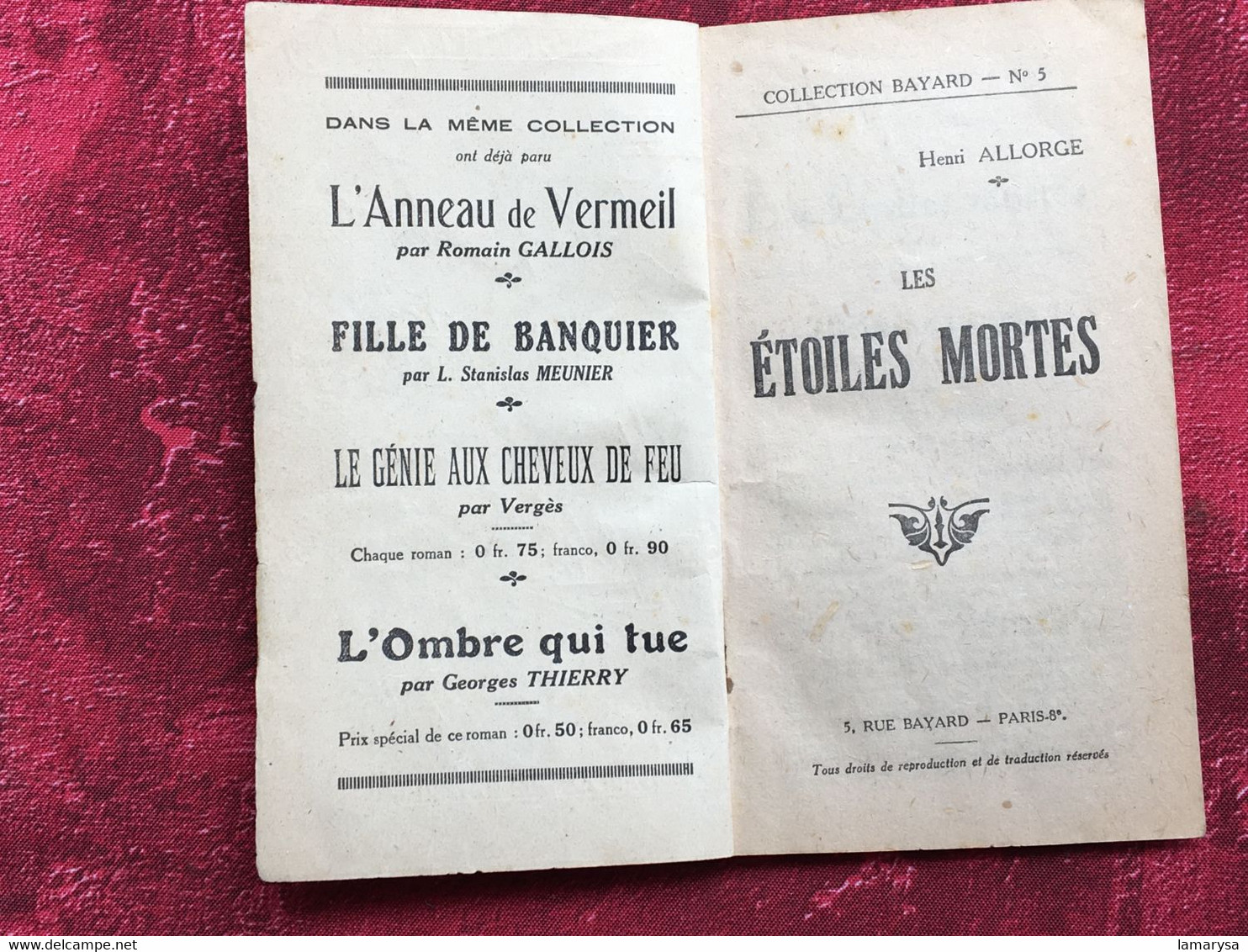 Les Etoiles Mortes-Livres, BD, Français  BD (en Français)  Séries  Bayard-Collections-Henri Allorge-5 Rue Bayard Paris- - Bayard
