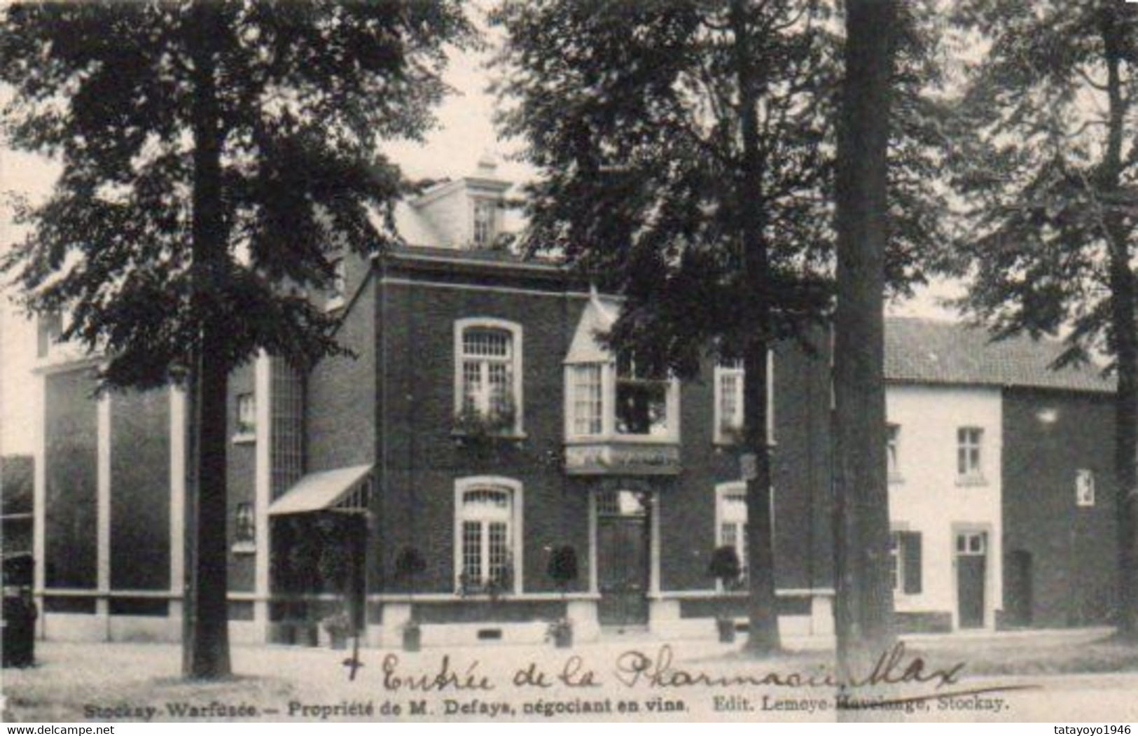 Stockay Warfusée   Propriété De M.Defays  Négociant En Vins Voyagé En 1908 - Saint-Georges-sur-Meuse