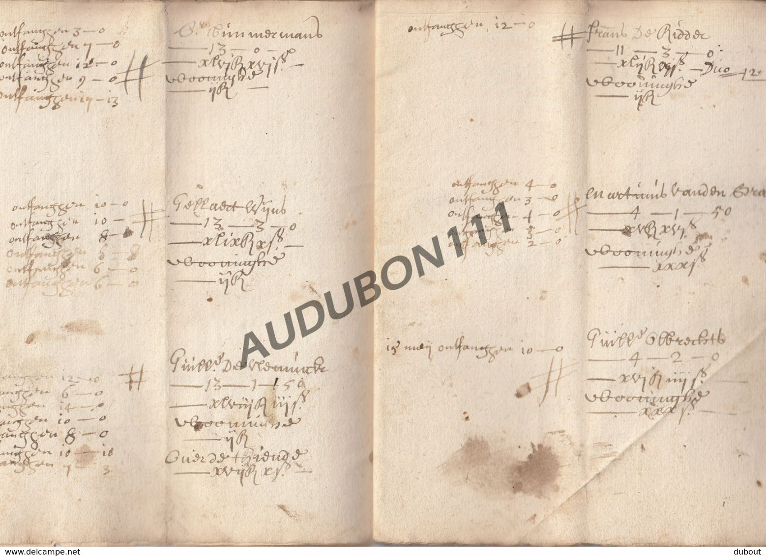 STROMBEEK: Maenboeck 1712: Ontvangen Belastingen Inwoners Strombeek - Manuscript (V482) - Manuscripts