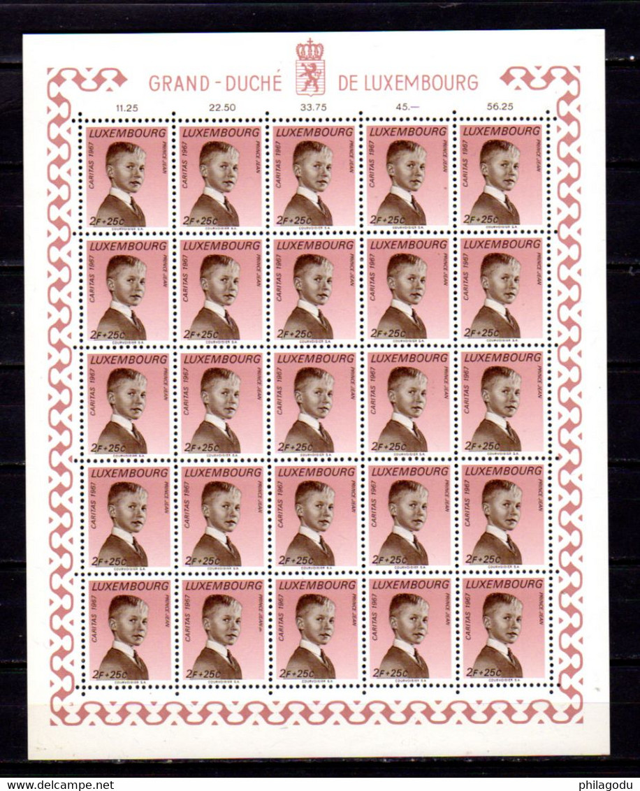 Luxembourg 1967, Princes Et Princesses   Yv. 710 / 715** En Feuille De 25, Cote 87,50 € - Volledige Vellen