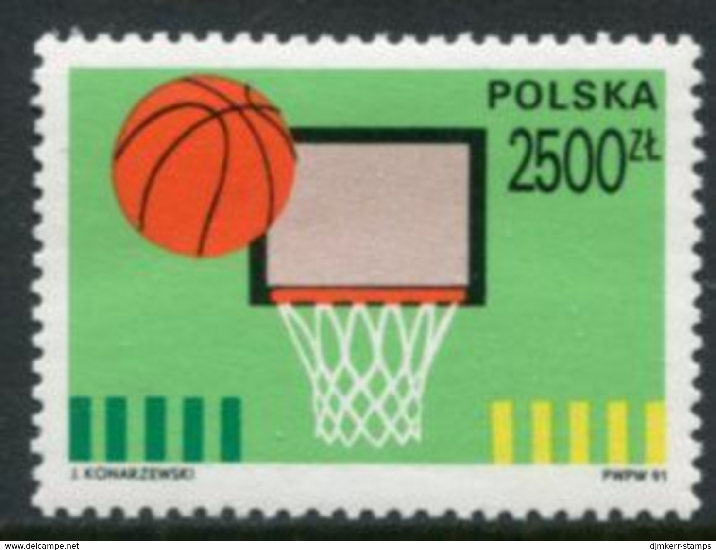 POLAND 1991 Basketball Centenary MNH / **.  Michel 3340 - Neufs