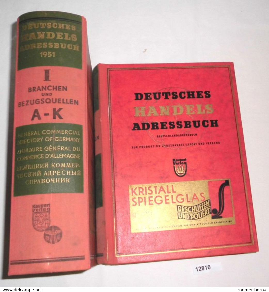 Deutsches Handels Adressbuch (Handelsadressbuch)- Deutschlandadreßbuch Für Produktion, Großhandel, Export Und Verkehr, 2 - Ohne Zuordnung