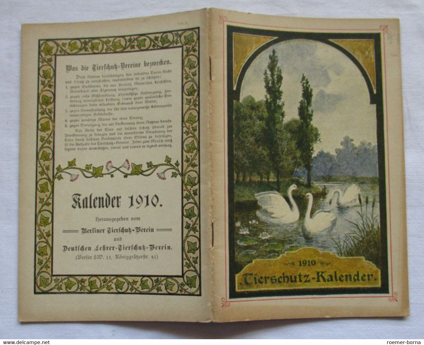 Tierschutz-Kalender 1910 - Kalender